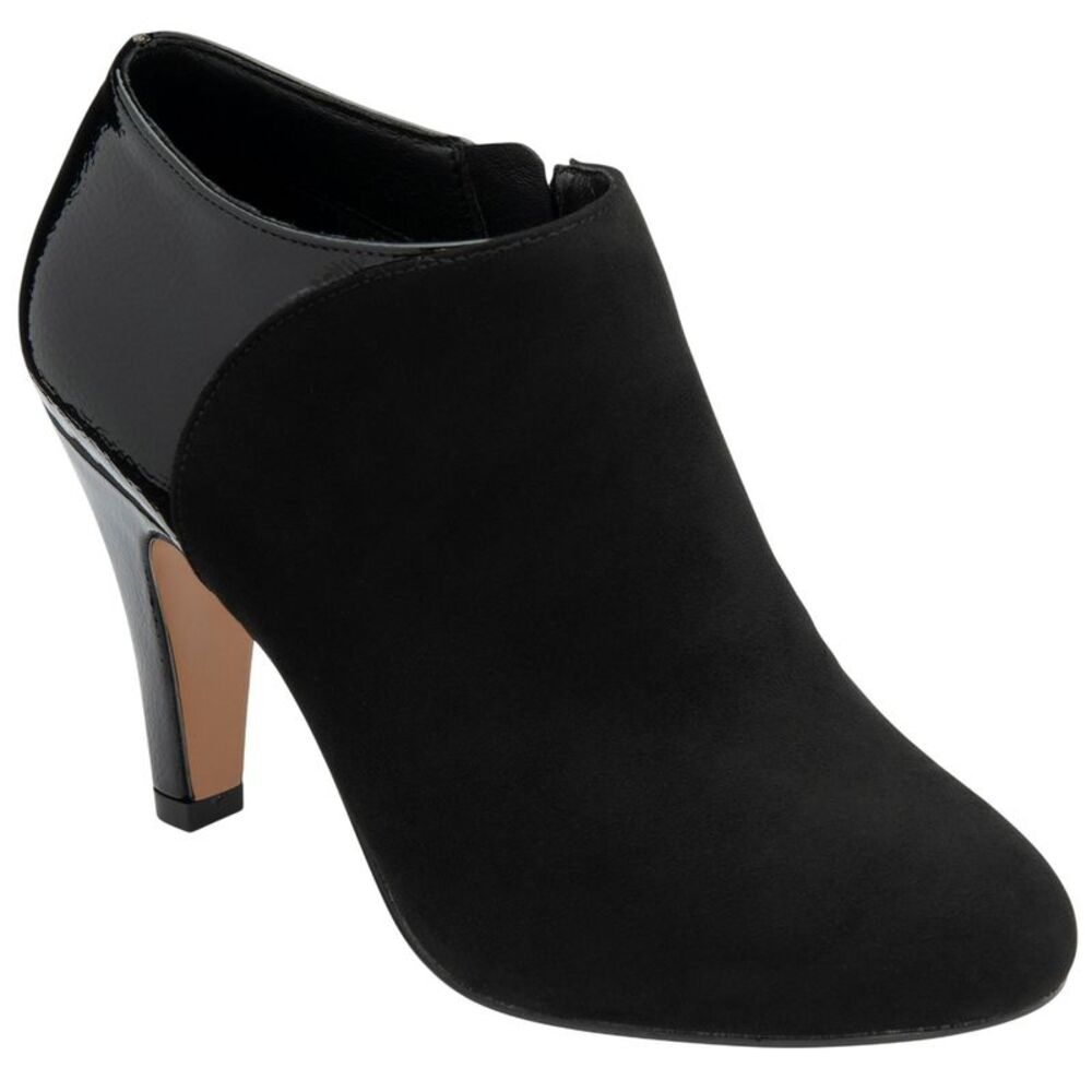 Lotus Shoes Womens/Ladies Lotus Patent Leather Ankle Boots / Black Patent